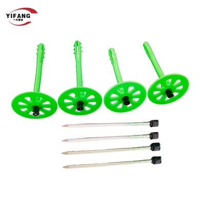 Plastic thermische isolatie bevestigingen spijkers voor de buitenwand glazen wol isolatie